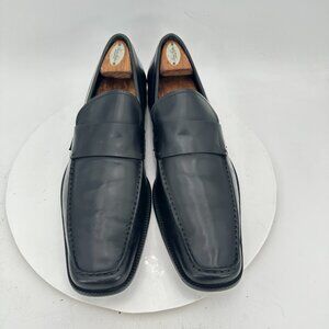 Salvatore Ferragamo Men Size 11D Black Leather Slip On Penny Loafer Dress Shoes